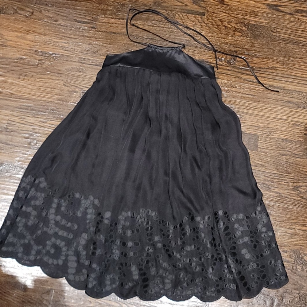 Laundry by design black silk halter dress